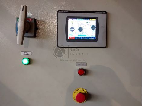 Painel de controle GS Install com IHM Touchscreen de 7"